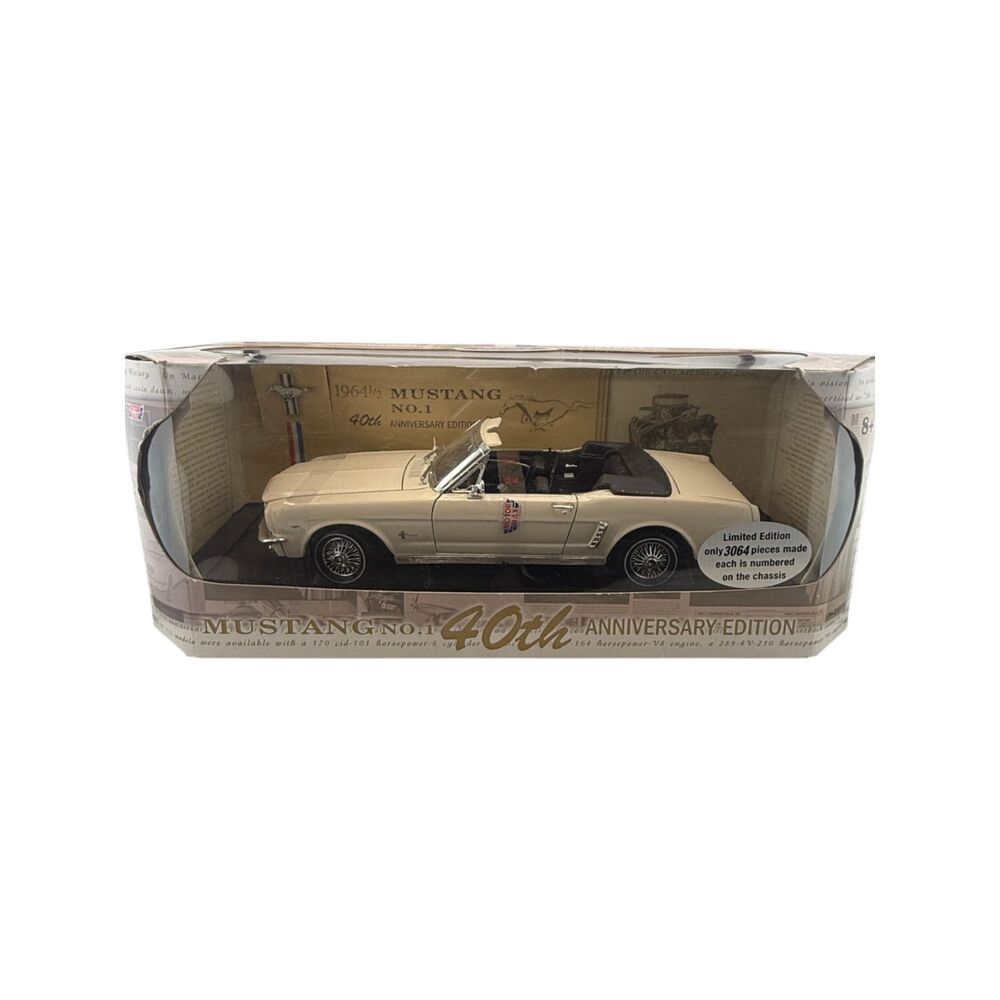 Motor Max 1964 1/2 Ford Mustang No. 1 40th Anniversary 1:18 Diecast 73145M